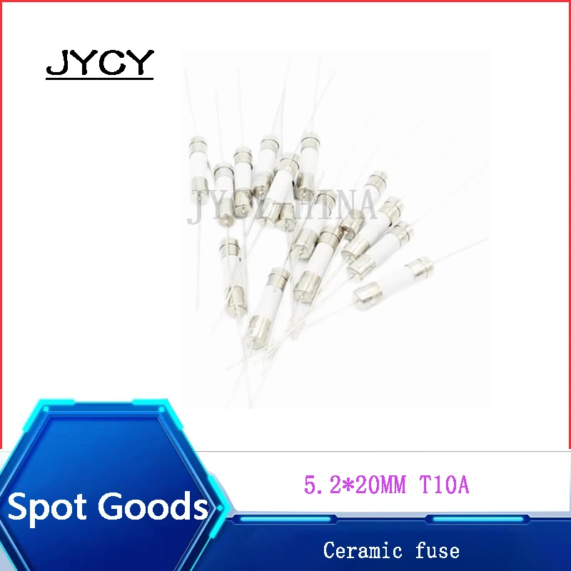 5PCS/lote 5*20mm Leaded ceramic slow blow fuse 250V T10A circuit protector