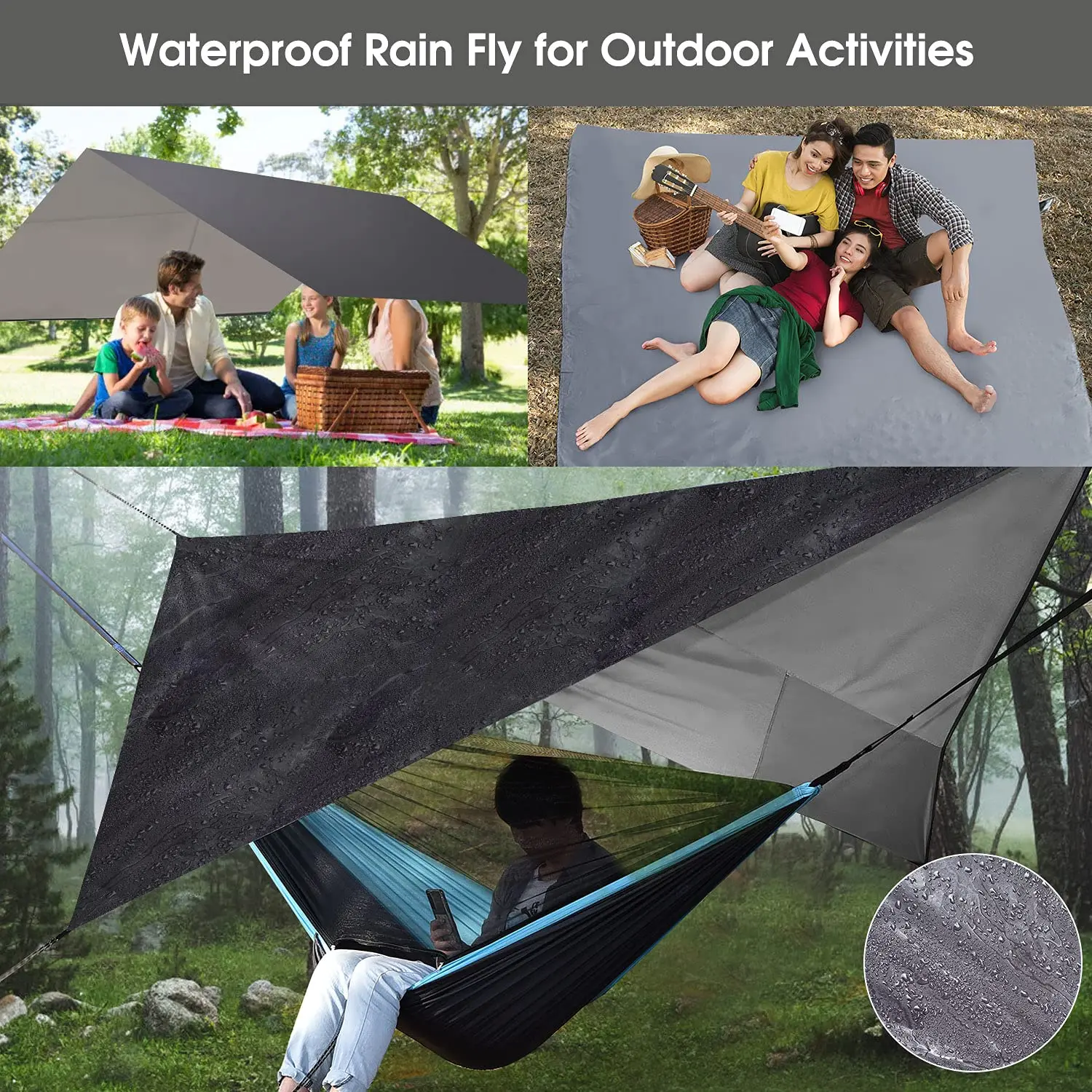 Automatic Fast Pitch Camping Tent Waterproof Rain Proof Quick Setup Outdoor Pop Up Shelter