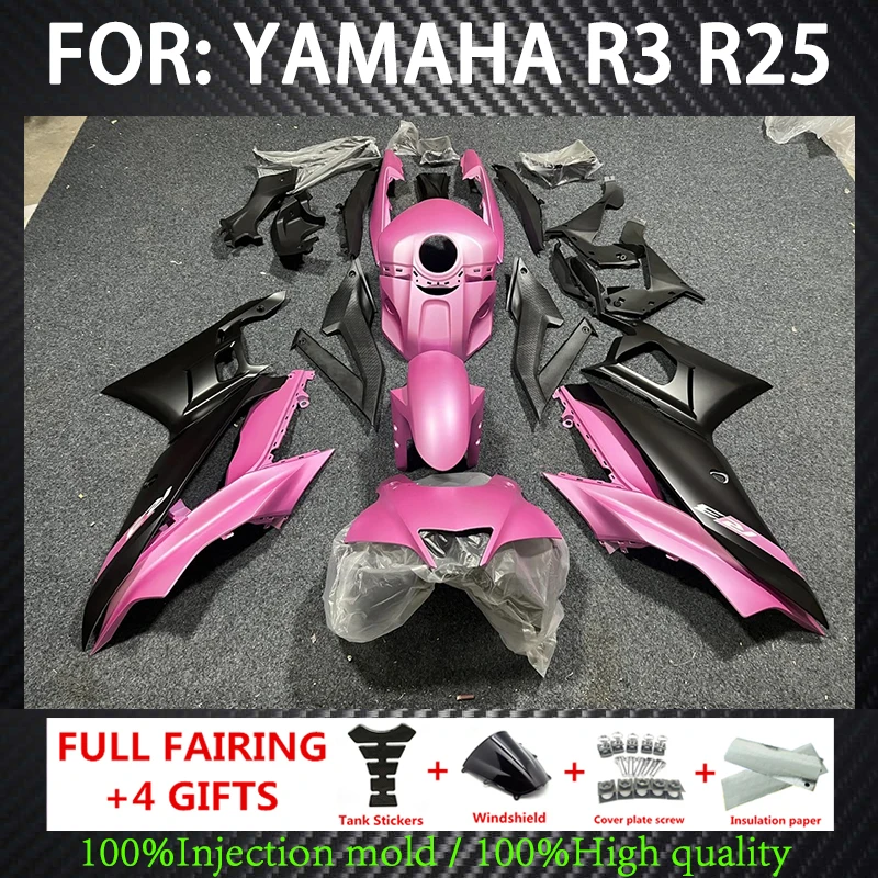 

NEW Full Fairing Kit For Yamaha R3 R25 2019 2020 19 20 R3 R25 ABS Plastic Injection Motorcycle Cowlings Golden Pink black