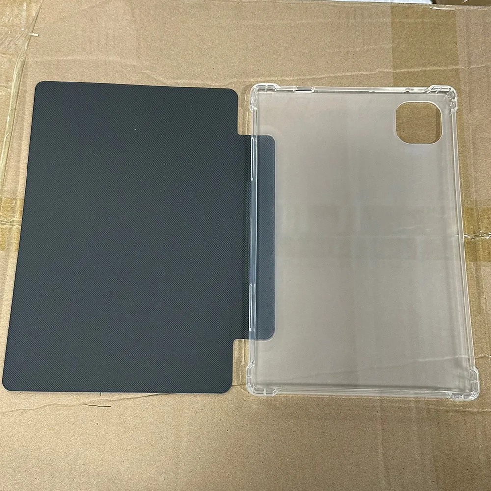 حافظة جلدية قابلة للطي لجهاز SuperKing Smart 9 Smart9 اللوحي 10.1 بوصة 2024 غطاء شفاف مقاوم للصدمات من مادة البولي يوريثان الحراري الناعم