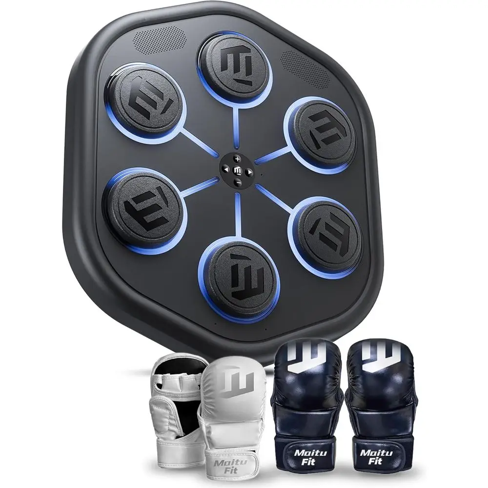 

Bluetooth Music-Activated Boxing Machine with Custom Lights, App Control, Stereo Sound, Wall-Mounted for Home Office Fitness