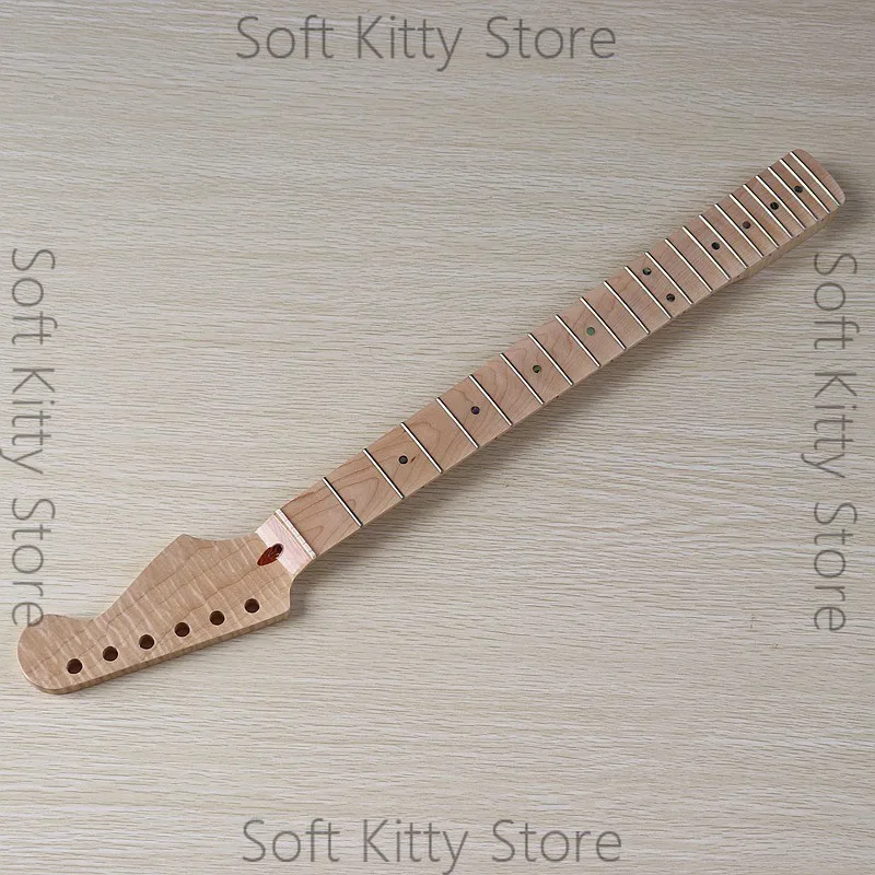 6-string 22-fret tiger ST neck with maple bright natural tiger handle assembly DIY guitar accessories