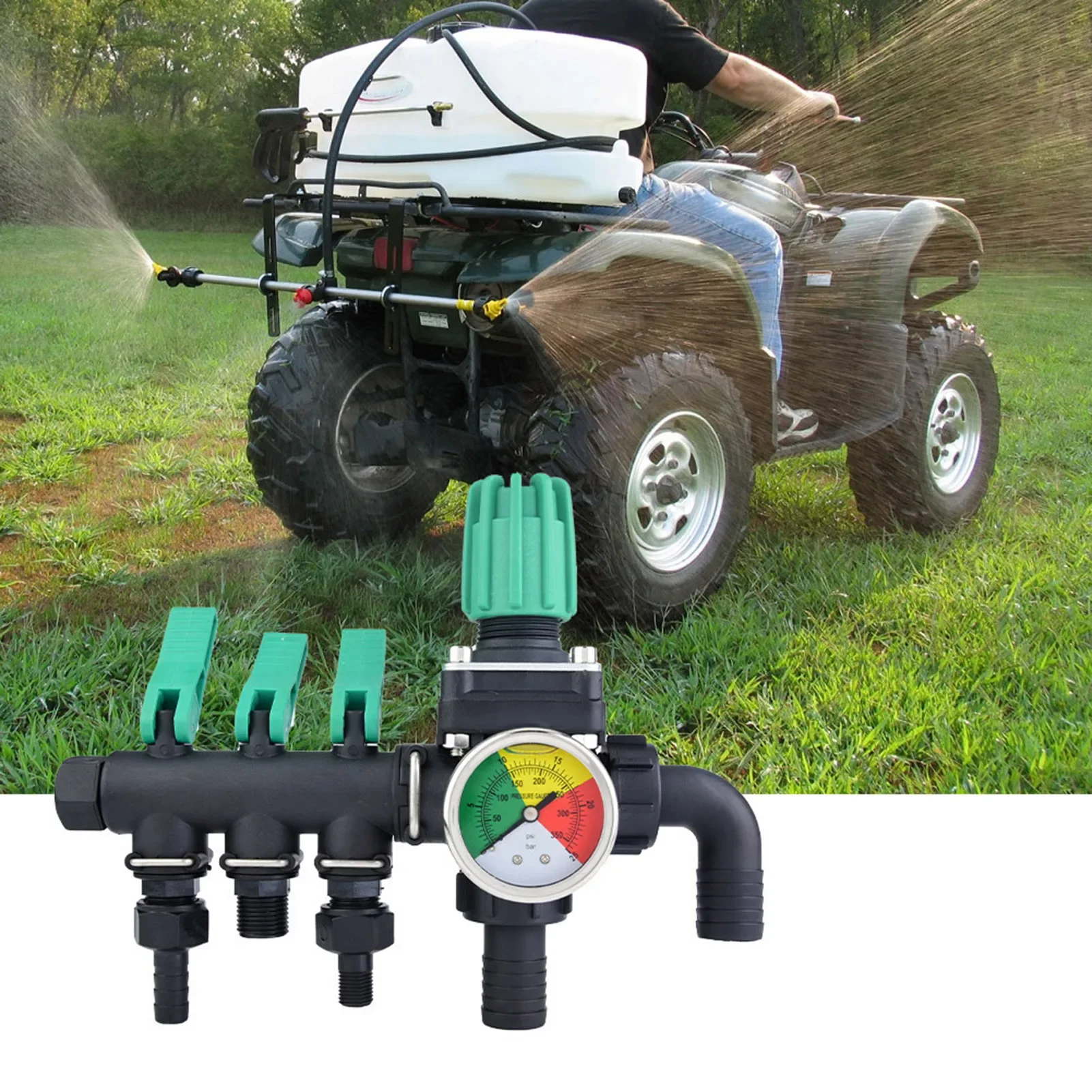 Agricultural Sprayer Control Shut Off Valve 3 Way Water Splitter Sprayer Splitter 3 Way Water Control Valve 3 Way Water Splitter