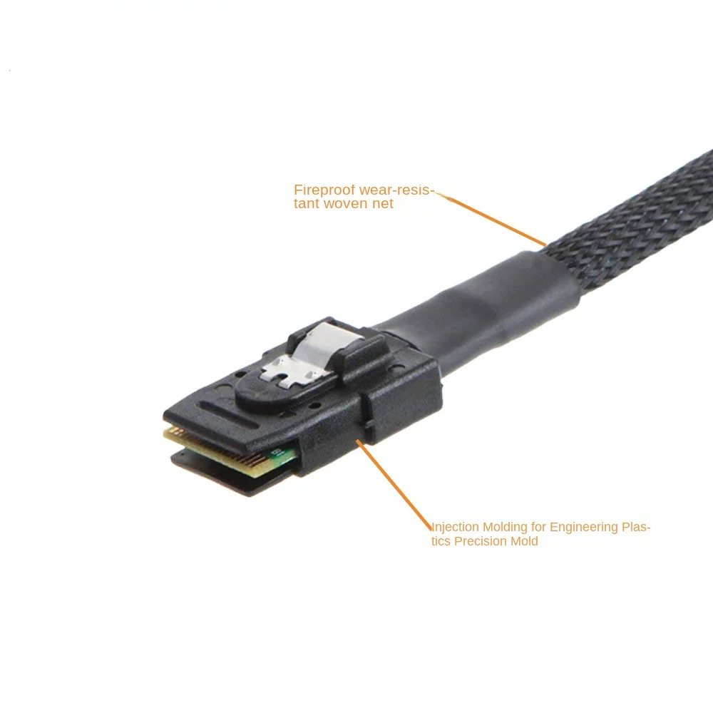 SAS kabel SATA Mini-SAS SFF-8087 do 4 kabel SATA Mini SAS 4i SFF8087 36P do 4 SATA 7P kabel 12Gbps 50cm dysk twardy dane