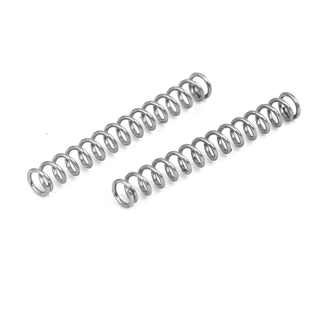 10Pcs 304 Stainless Steel Compression Spring 0.3mm Wire Diameter 2/3/4/5/6mm OD 5/10/15/20/25/30/35/40mm Free Length Silver Tone
