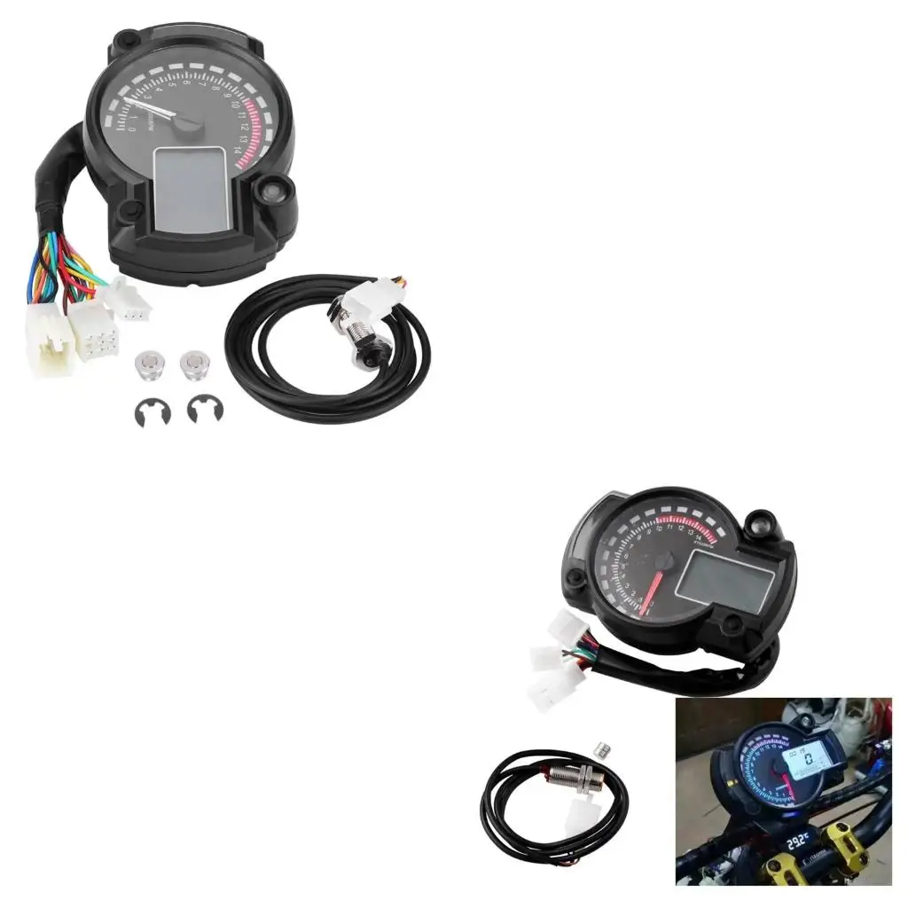  Weatherproof Motorcycle Digital Meter with Adjustable Settings for Customization