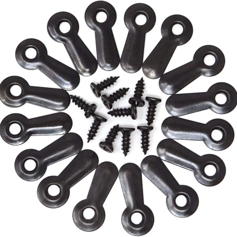 100 Pack Picture Frame Hardware Clips with Screws Rust Resistant Iron Clips for Photo Frames Posters and Drawings