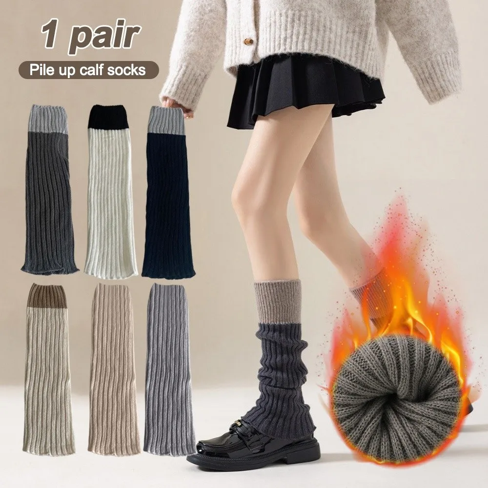 

Милые готические вязаные чехлы для ног Y2k, утолщенные эластичные гетры в стиле Лолиты, теплые гетры для женщин и девочек