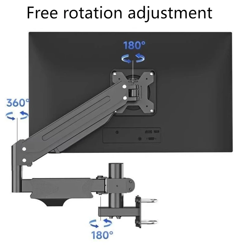 Rotatable Monitor Arm Adjustable Clip-on Monitors Arms Bracket Computer Screen Storage Arm Support Household Monitor Organizer