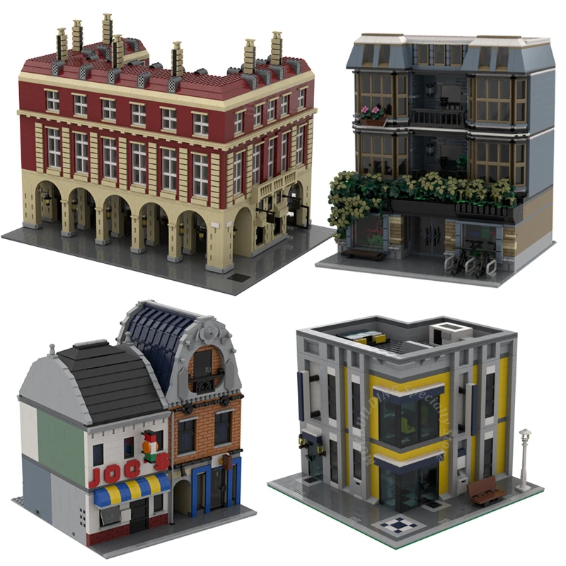 

Covent Garden Modular City Street View House Bank Cantina Buildings Display MOC Building Blocks Bricks Construction Toys Gifts