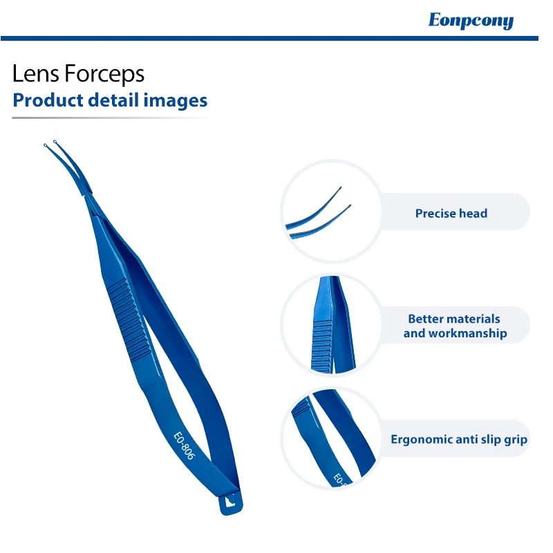 Titanium Lens Forceps Ophthalmic Intraocular Lens Holding Forceps Precision Eye Microsurgery Surgical Instrument
