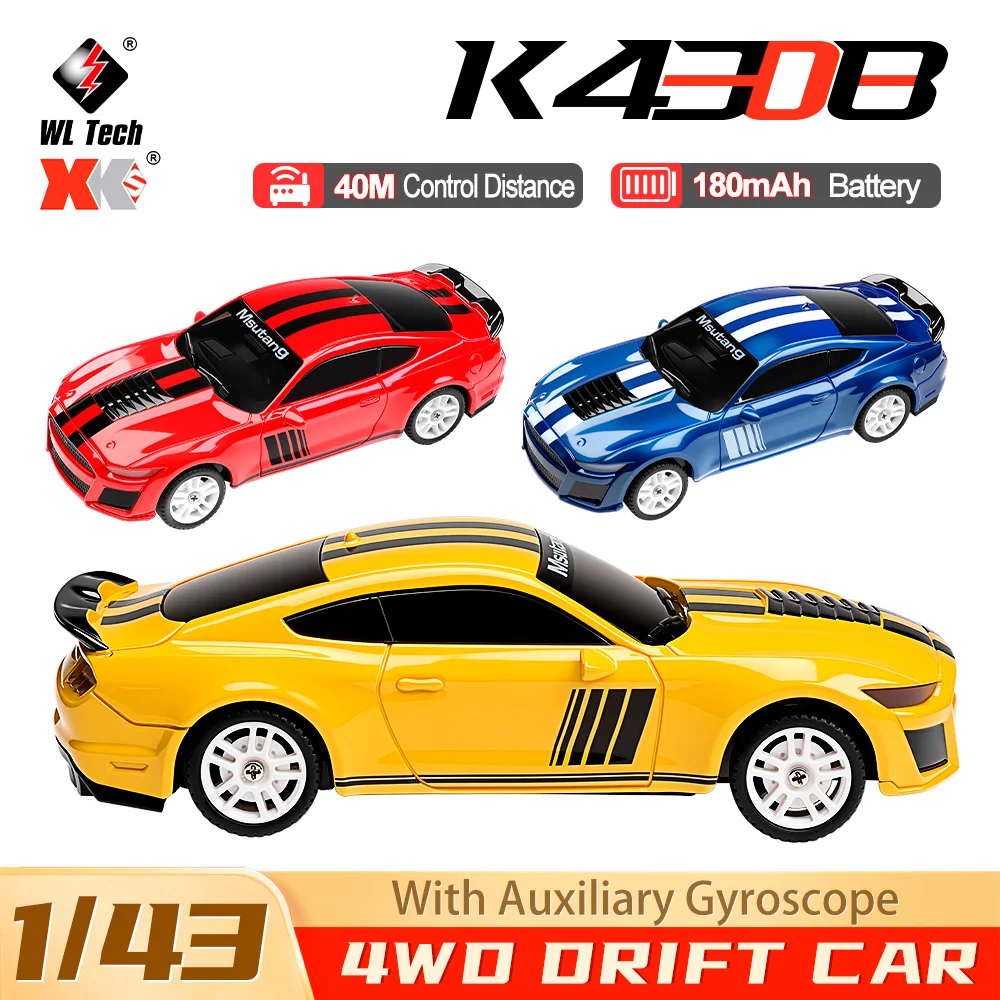 

Wltoys K4308 Дрифт-автомобиль 1/43 с полным приводом 14 км/ч гоночная/дрифтовая шина с вспомогательным гироскопом 40 м электрический пульт дистанционного управления