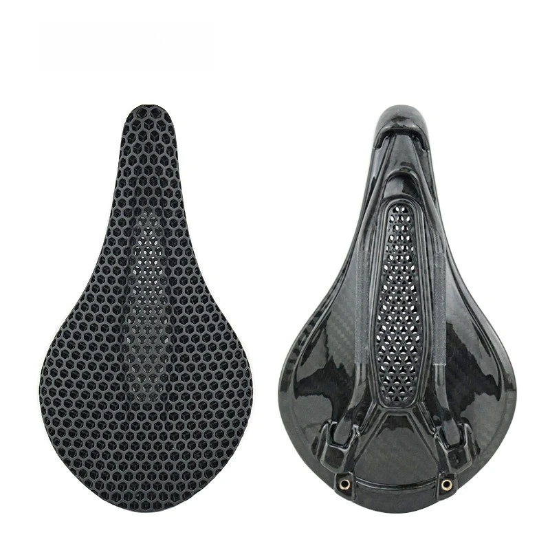 

3D Printed Bike Saddle Carbon Fiber Bicycle Saddle Hollow Road MTB Cycling Seat