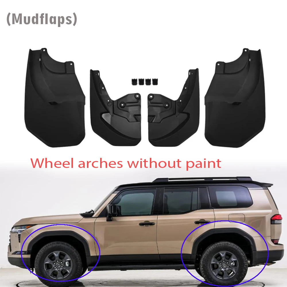 Front Rear 4pcs FOR Lexus GX550 2024 2025 Mud Flaps Guard Splash Mudflaps Mudguard Fender Car Accessories