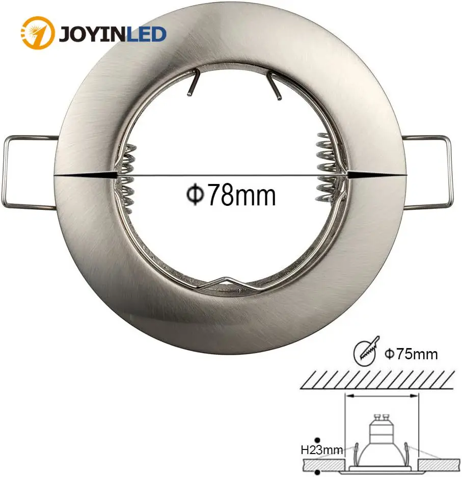 Soporte de taza de lámpara de aleación de aluminio moderno, carcasa de lámpara de techo integrada, MR16 GU10, marco de foco con anillo de superficie