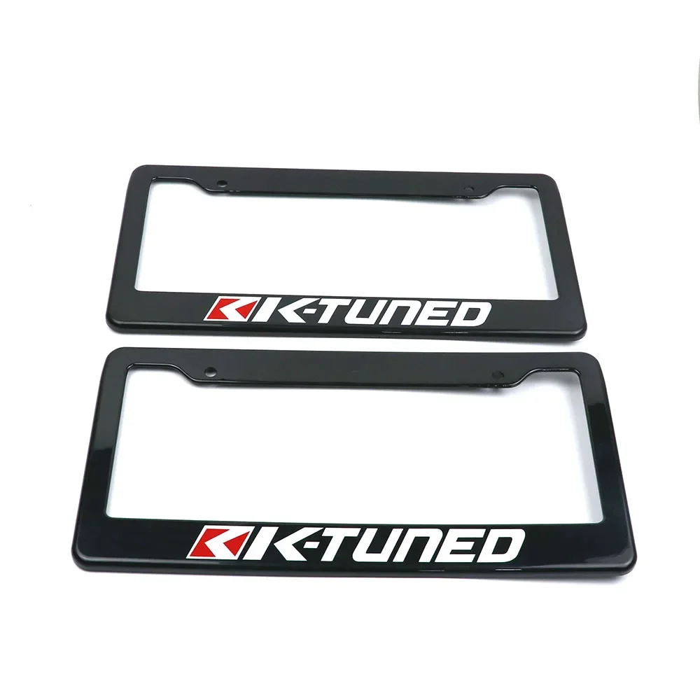 1pair K-TUNED Plastic Car License Plate Frame Tag Cover Holder For USA and Canada Size