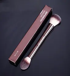 Brochas de maquillaje de edición de iluminación, brocha para Contorno de polvo, colorete, bronceador, mango de metal profesional exquisito con caja, 1 unidad