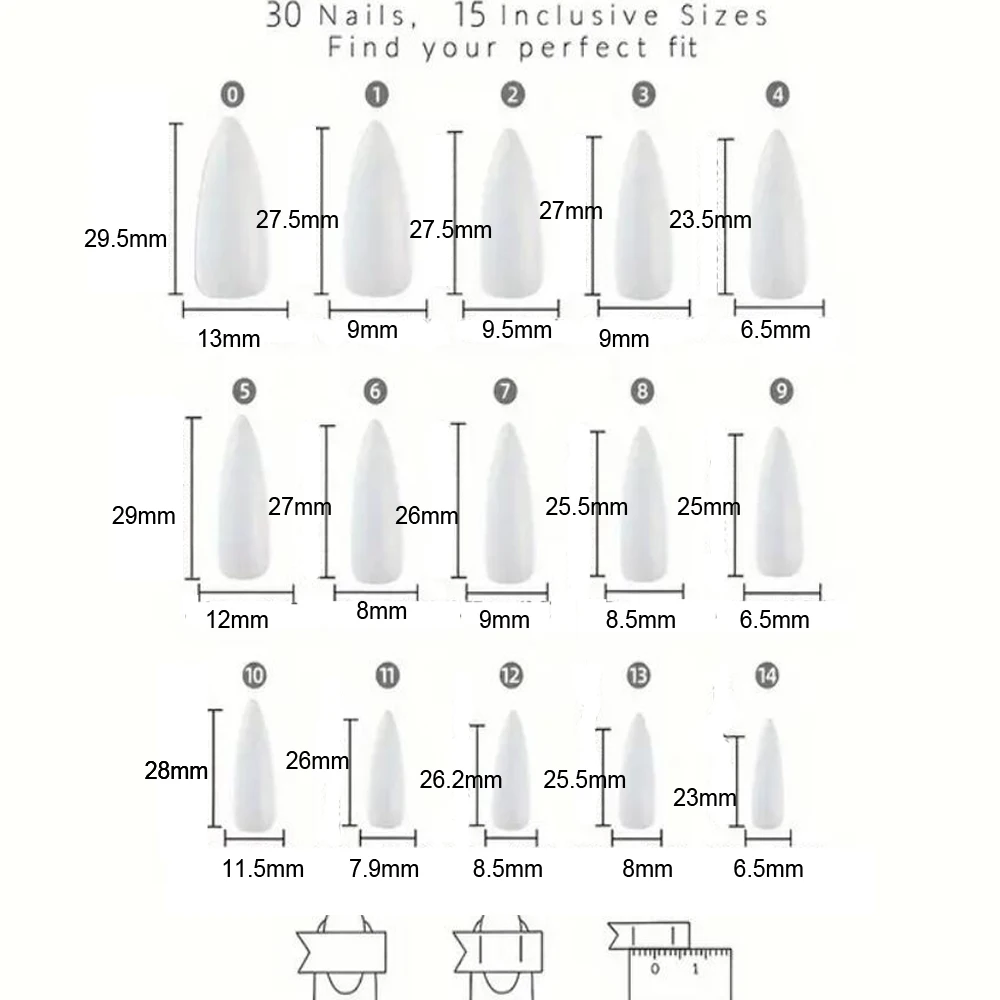 30 szt. Halloweenowe czerwone sztuczne paznokcie kocie oko XS/S/M długie migdałowe paznokcie doczepiane pełne pokrycie modne odpinane gotowe tipsy