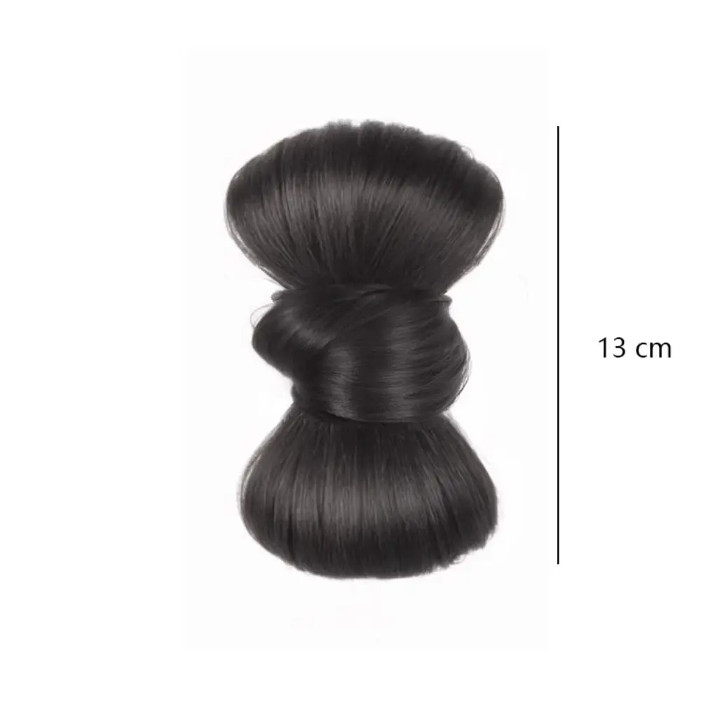 جديد الاصطناعية كعكة الشعر مخلب كليب الطبيعي Bowknot كعكة رئيس شعر مستعار بني أسود رقيق هيربيسي إكسسوارات الشعر