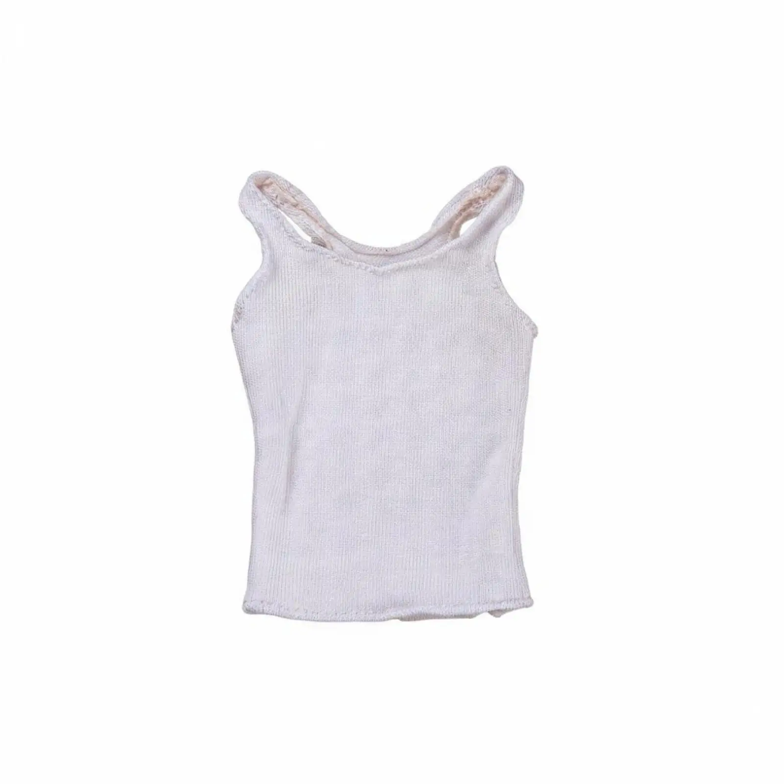 1/6 Scale Male Female Action Figure Undershirt White Cotton Tank Top for 12 Inch Seamless Jointed Body Doll Clothing Layering