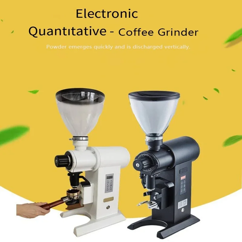 CAFOVO G298F 98mm Titanium Coffee Grinder 1000W Motor 18g/2.1s Fast Grinding Vertical Discharge Commercial Quantitative Grinder