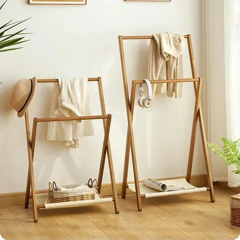 

Bedroom Coat Rack Next To Bed Clothes Artifacts Bed Floor Hanger Foldable Coat Bathroom Towel Clothes Rack Stand