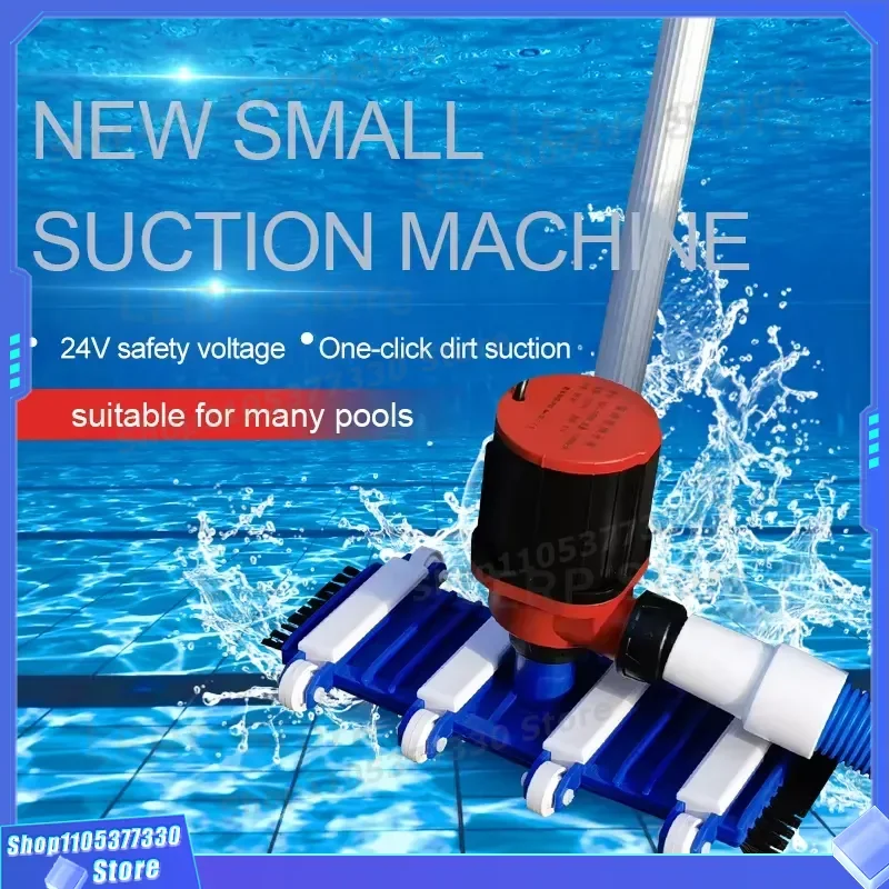 Portable Handheld Pool Vacuum Cleaner with Brush Strong Suction Swimming Pool Cleaning Tool for Debris Leaves Dirt Removal