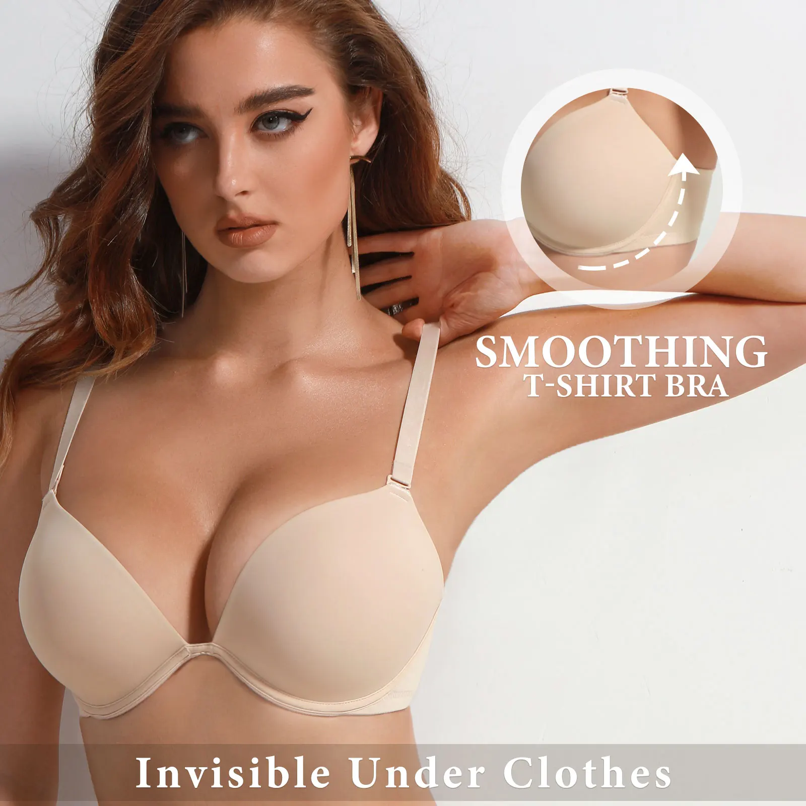 Vgplay New Women Bras Ultra Push Up Sexy Bras For Women Thick Padded Underwire Plunge Deep V Bra Everyday