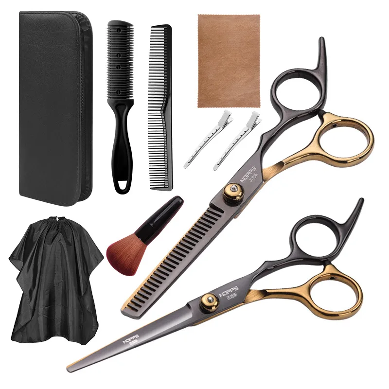 Stainless Steel Hair Cutting Scissors Set Thinning Shears Hairdressing Tools Barber Scissors for Bangs Trimming