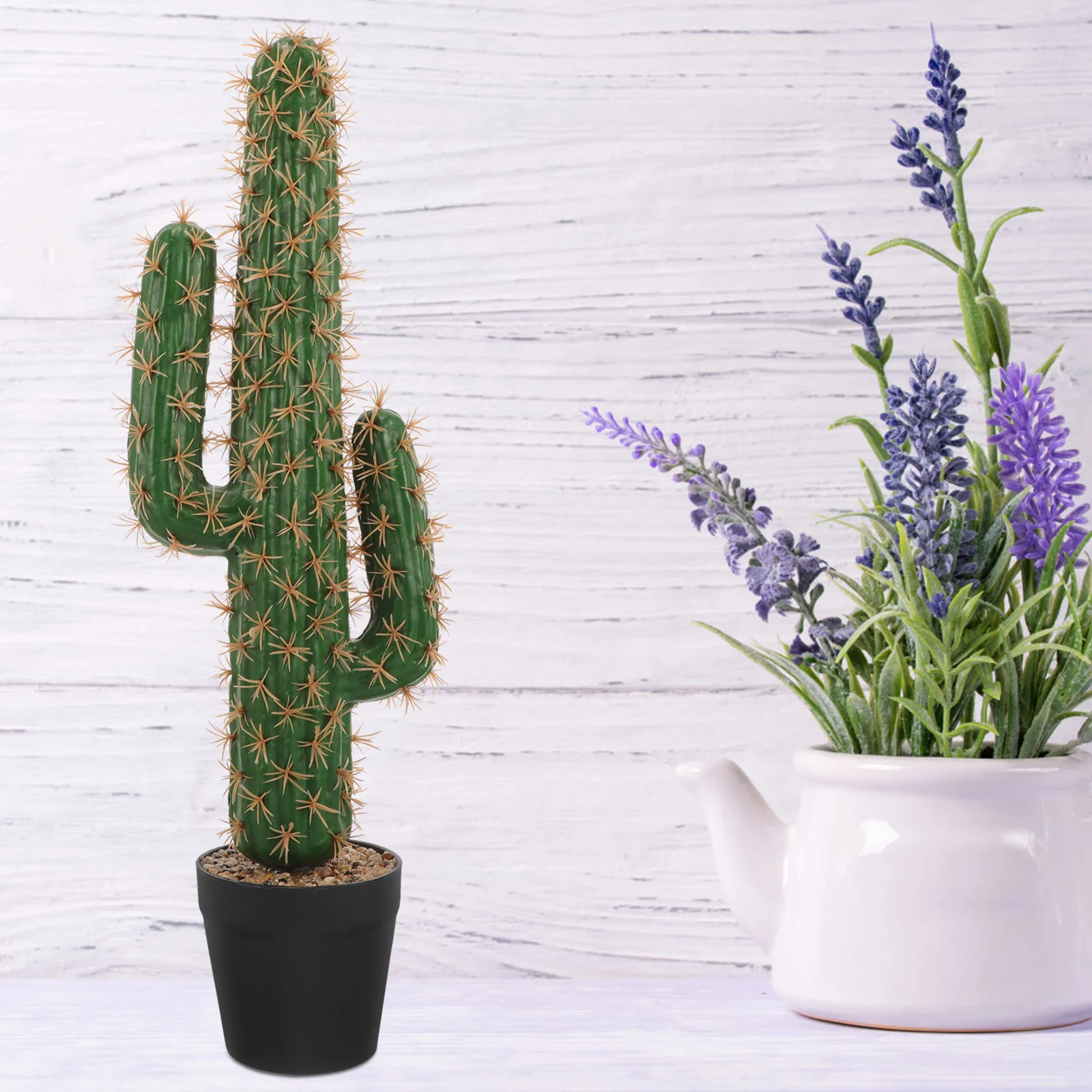 

Faux Plant Fake Flower Cactus Landscaping Decor Garden Ornament Artificial Flowers Potted Decorations