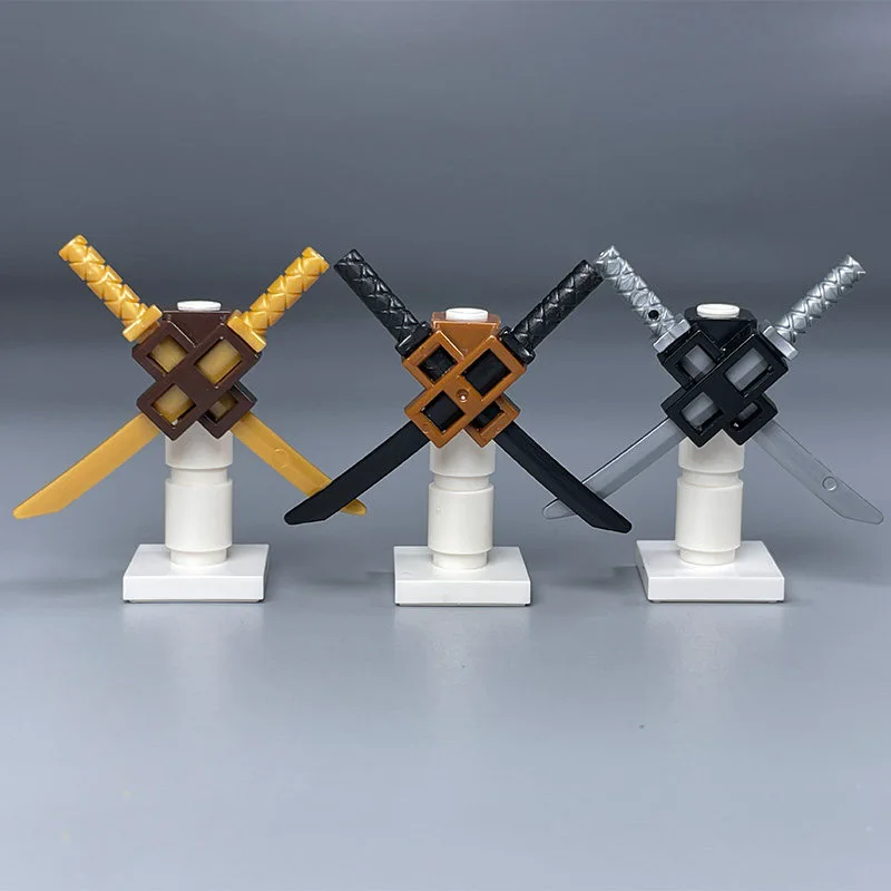 MOC Building Blocks Medieval Military Knight Soldiers Figures Weapons Accessories Sword Spear Knife Holder Flag Mini Bricks Toys