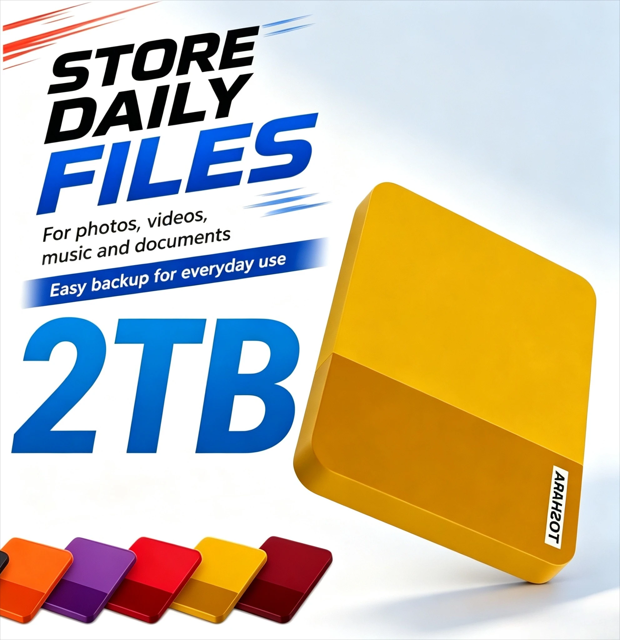 Multi-color selection Portable 4TB External Hard Drive High Speed Disk For Laptop Desktop Mac Android Phone Mobile Data Backup