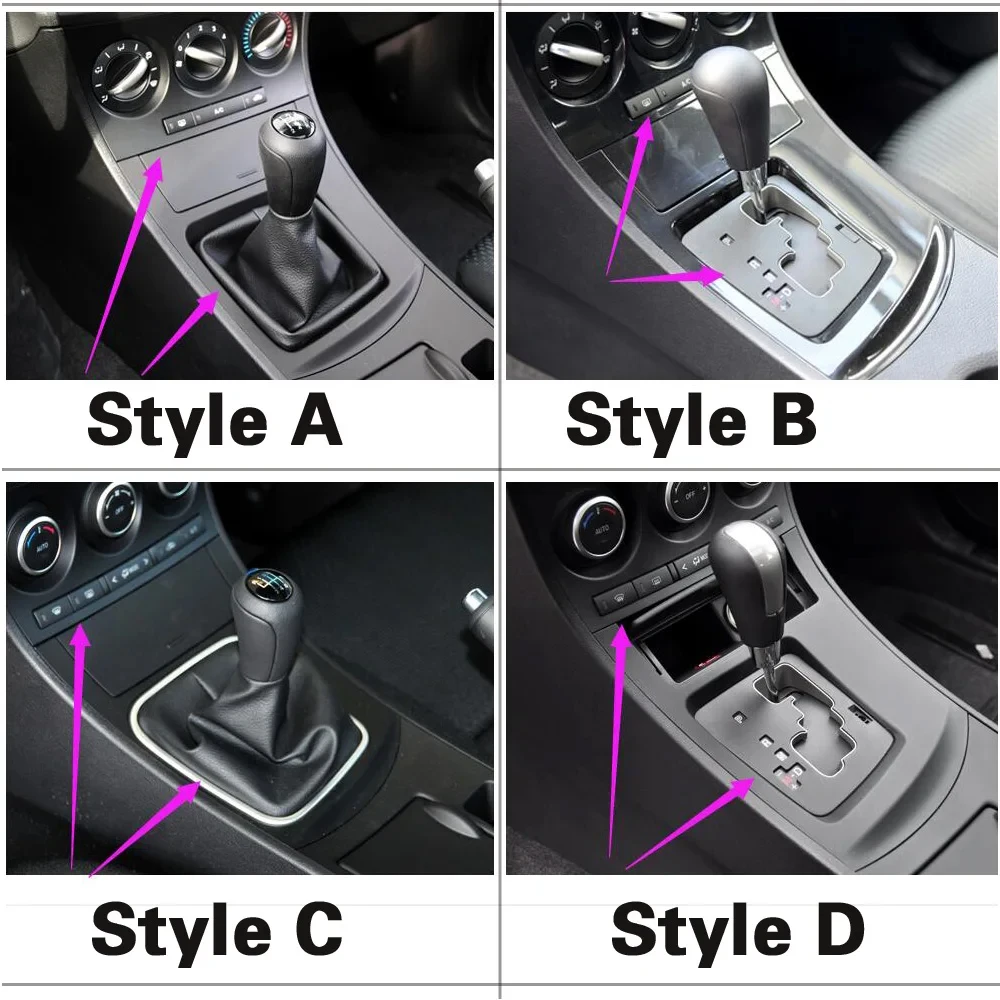 Für Mazda 3 2010-2015 Innenraum Mittelkonsole Türgriff Carbonfaser-Aufkleber Dekor Auto-Styling Zubehör – Detail 2