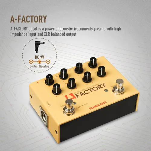 Imagen 2 del producto SONICAKE A Factory Preamplificador analógico y reverberación digital Pedal de efectos de guitarra con pedal dual QDS-04