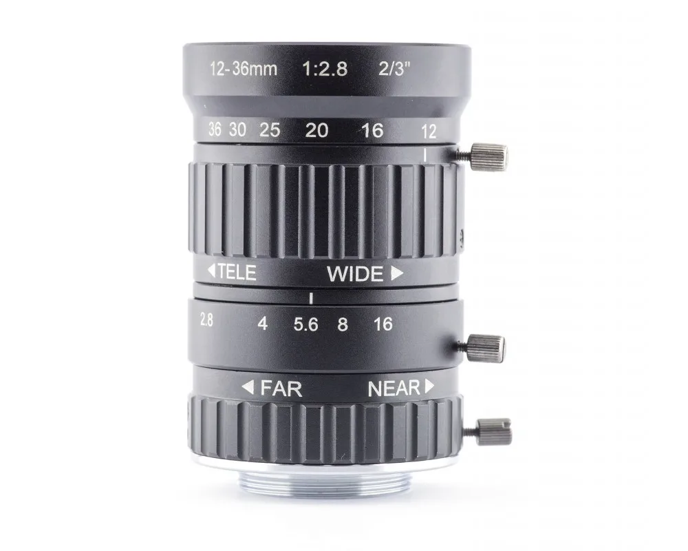 HV1236M-5MP 12-36mm 5 Megapixel Manual Iris Lens 2/3'' C-Mount Vari-focal HD Lens Low Distortion FA Lens