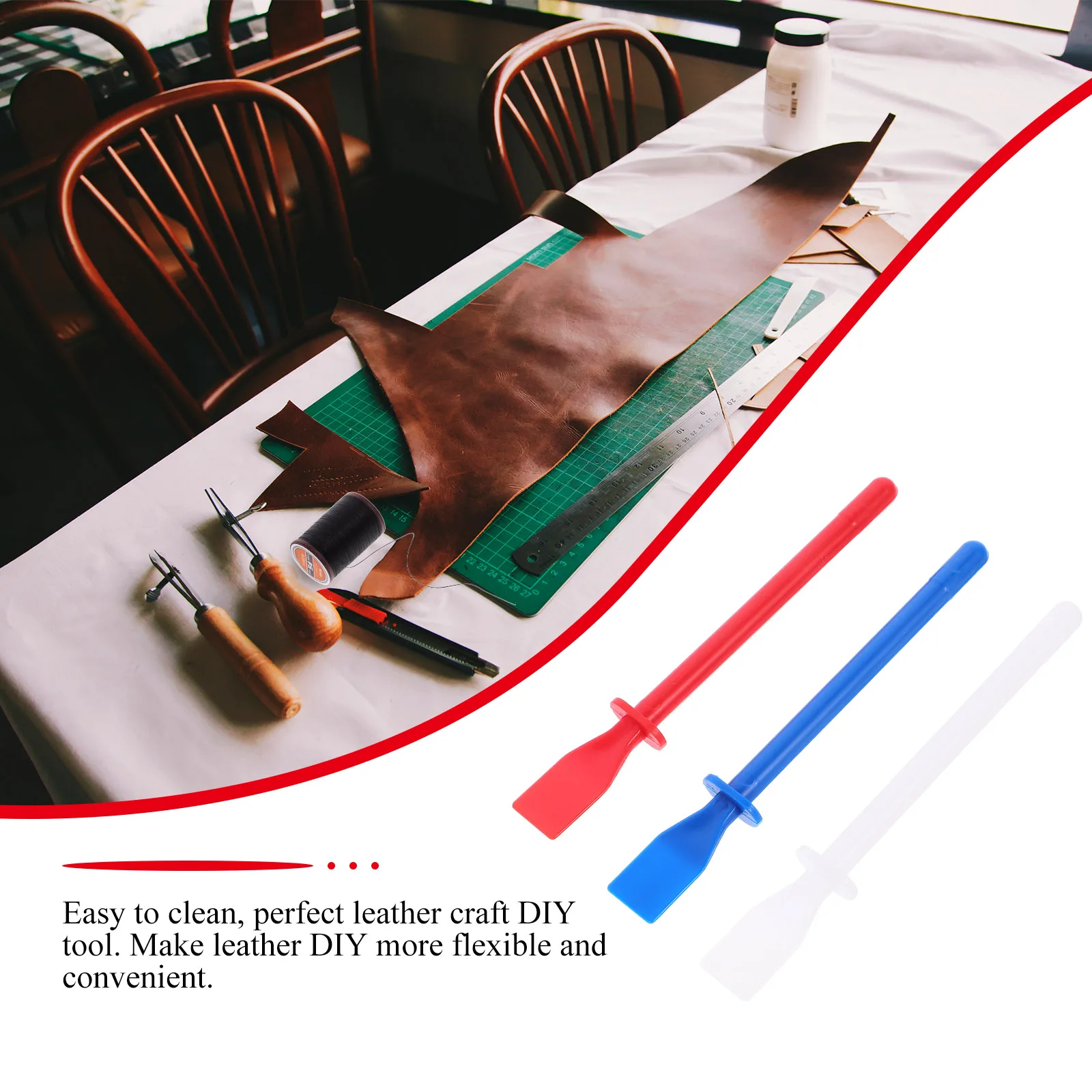 

6pcs Multi-Color Flexible Spreader For Craft Diy Projects Easy Hold Applicator Smear Glue Stick Handheld Glue Paint Tool