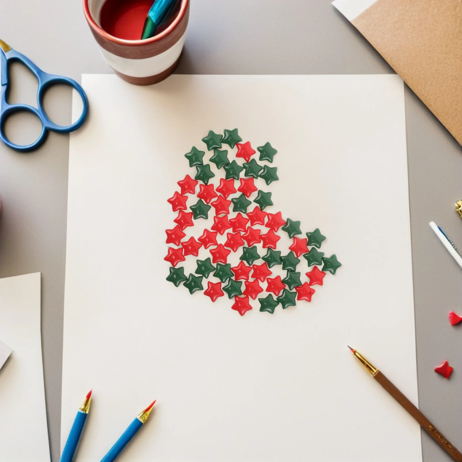 

100Pcs Christmas Resin Star Charms Small Flatback Ornaments for DIY Phone Case Hairpin Bag Craft Decorations Star Charm