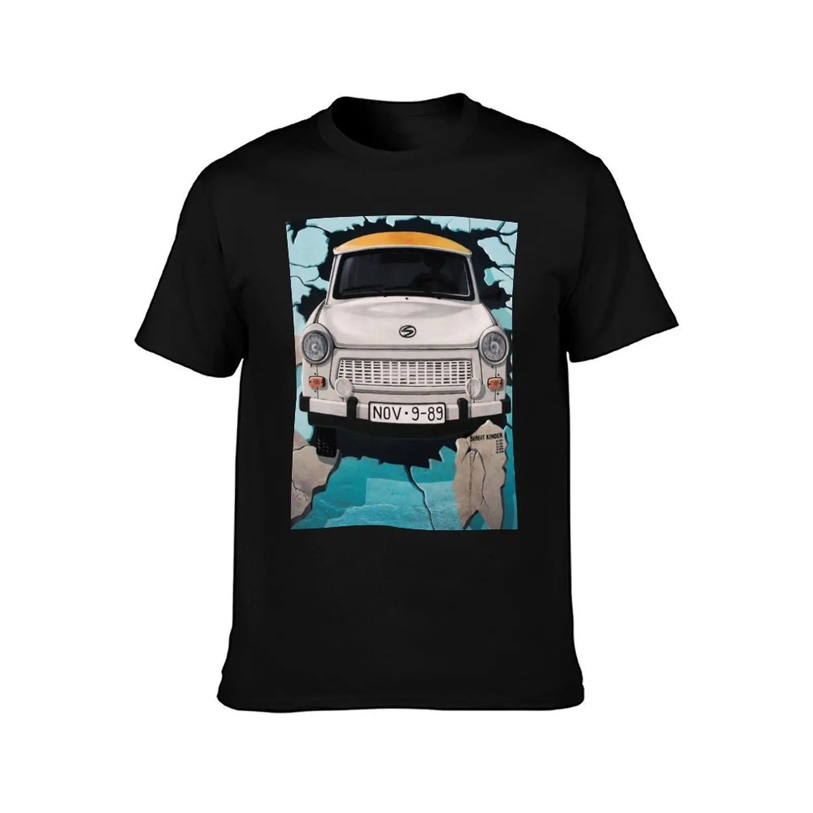 Berlin wall murales T-Shirt Summer Casual Cotton Tee Oversized Streetwear Tops Vintage Graphic Print Loose Fit Short Sleeve