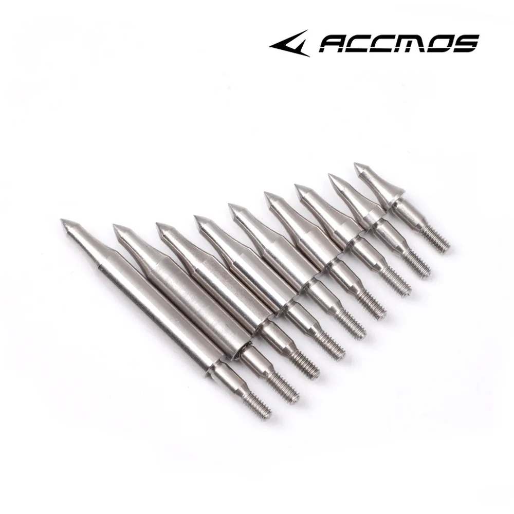 12pcs 75 100 125 150 200 250 300 Grain Stainless Steel Arrow Point Tip For OD7.6mm 7.9mm Arrow Shaft Broadhead Arrow Head