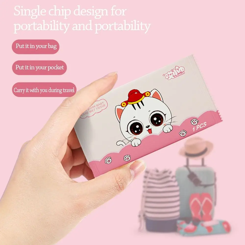 50pcs Useful Disinfection Baby Wet Wipes Non woven fabric Hand Cleaning Tissue Portable Moist Paper Home