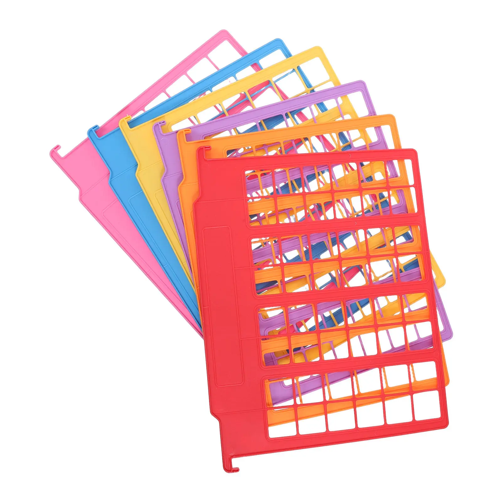 6Pcs Plastic Hanging File Cabinet Dividers 12.8x9.4 Inches Insertable File Separators for Office Classroom Filing Storage