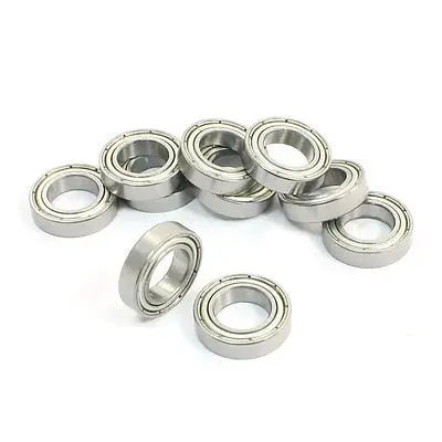 10Pcs 6801ZZ 12 x 21 x 5mm Single Row Shielded Deep Groove Ball Bearings