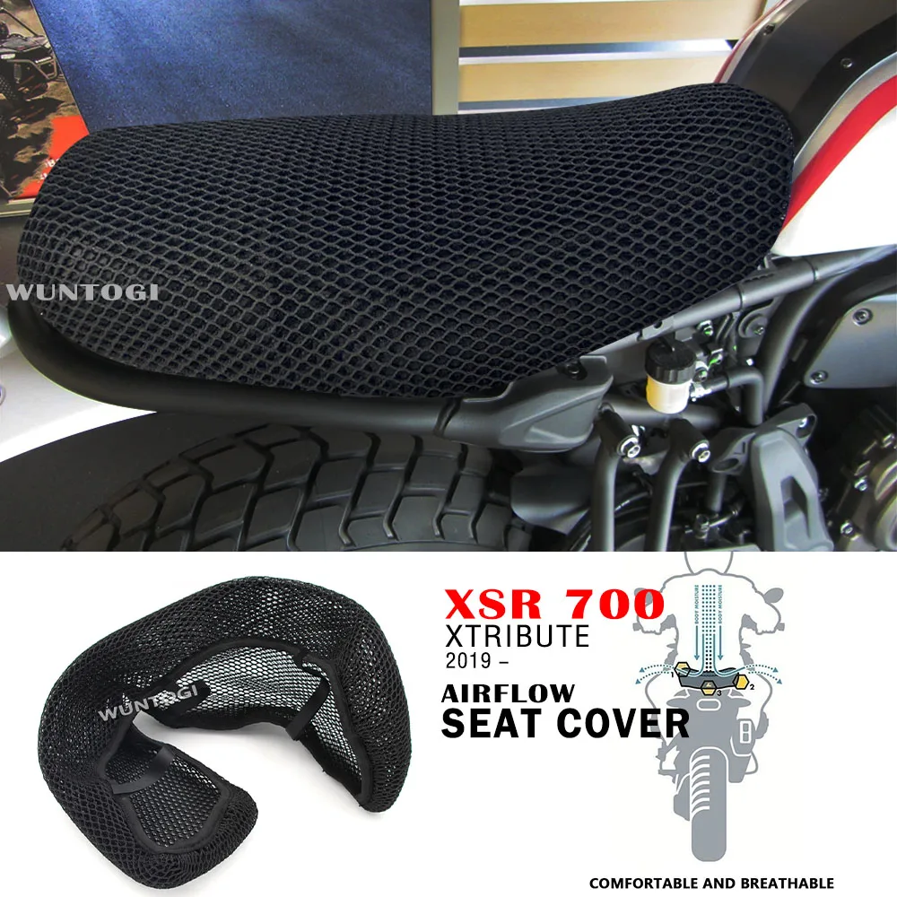 XSR700 Tribute Accessories Motorcycle Seat Cover For Yamaha XSR 700 Xtribute Seat Protect Cushion 3D Airflow Seat Cover