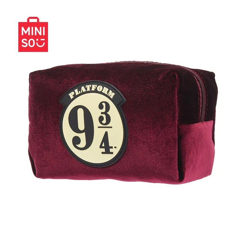 Miniso Harry Potter Square Makeup Bag - Portable Cosmetics and Skincare Organizer