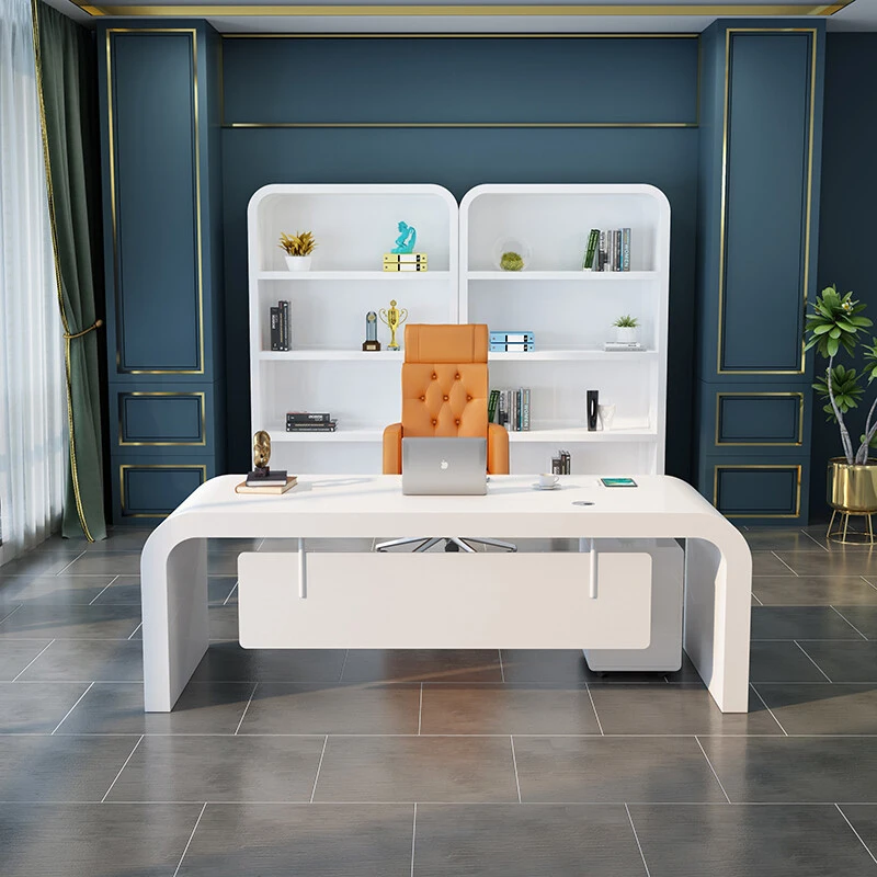 CEO desk,boss table,office Furniture,, Simple Modern Lacquered Executive , Stylish Manager , Office , Home Computer Desk And Cha