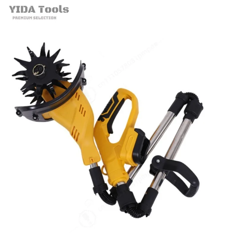 YIDA Portable Electric Tiller Small Lithium Cordless Cultivator Multifunctional Soil Loosening Machine For Farm Vegetable Garden