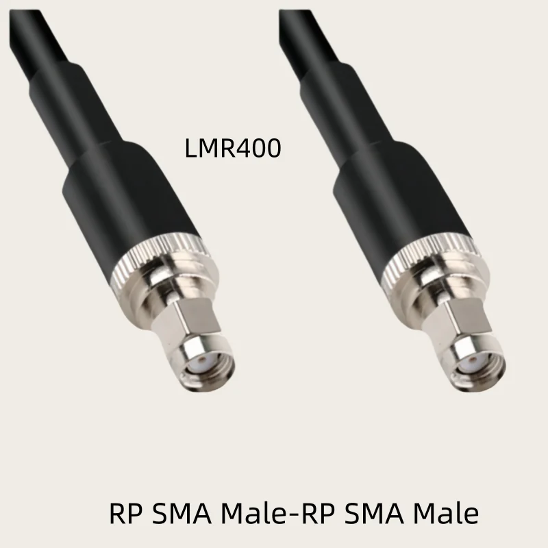 1pcs LMR400 RP SMA Male to RP SMA Male plug Connector 50ohm Crimp for LMR-400 Cable Pigtail Antenna Radio