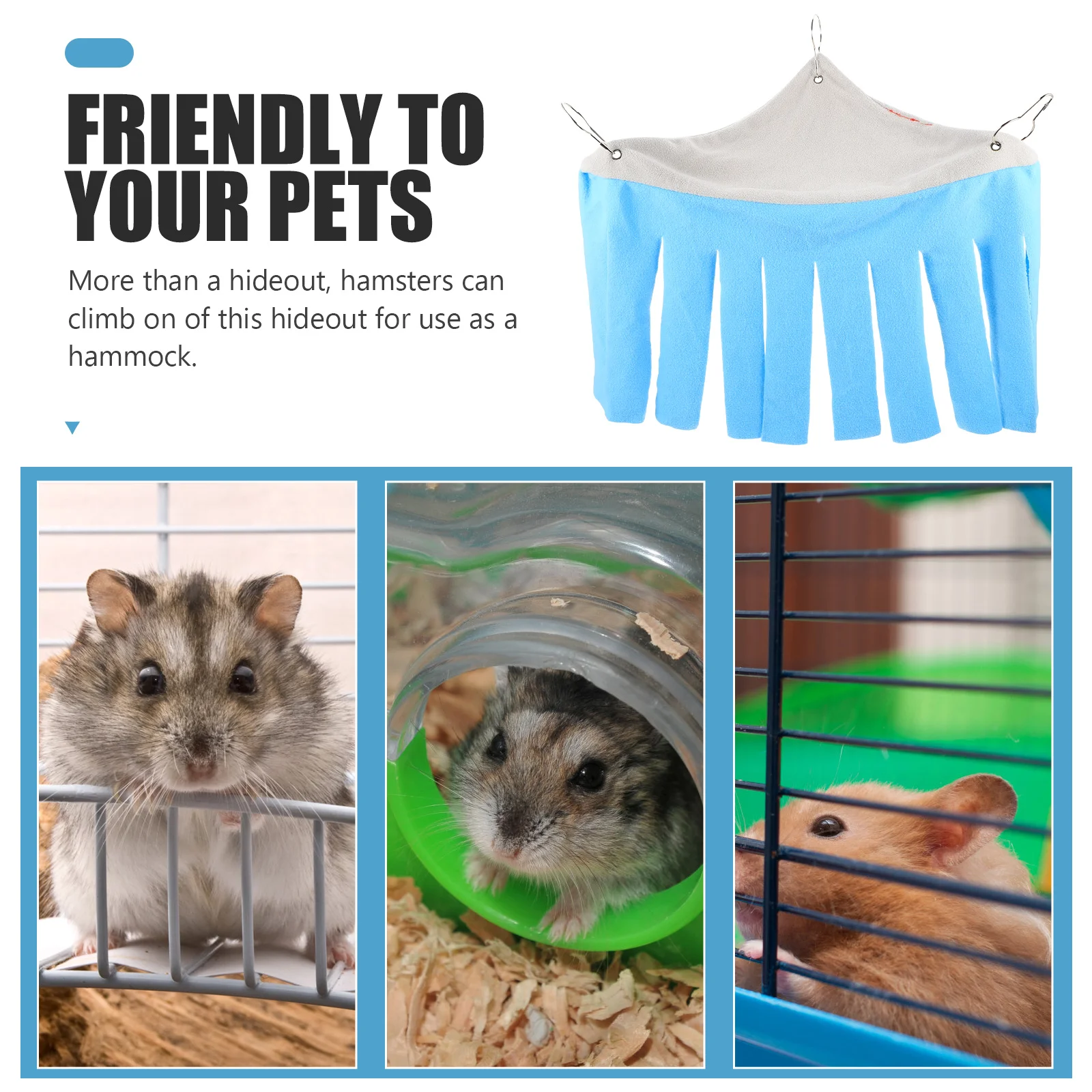 

Guinea Pig Hammock Bunny Hammock Hamster Hanging Bed Small Pet Hideout Stress Relief Corner Hideaway for Cage Bunny Hideout