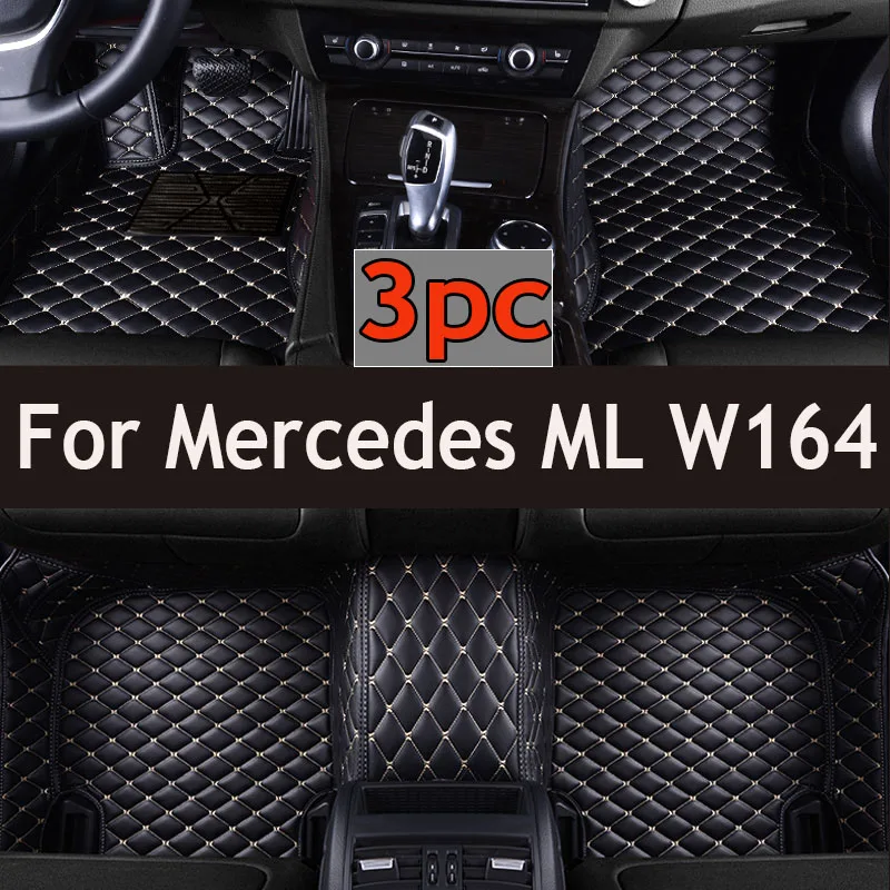 

Custom Automotive Car Floor Mats For Mercedes ML W164 2005 2006 2007 2008 Auto Luxury Leather Men Women Car Mats Full Coverage