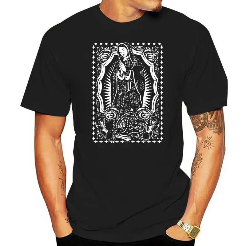 Navy Bandana T shirt Crip OG Cholo Chicano Brown pride Vida Loca Virgin Mary Tee